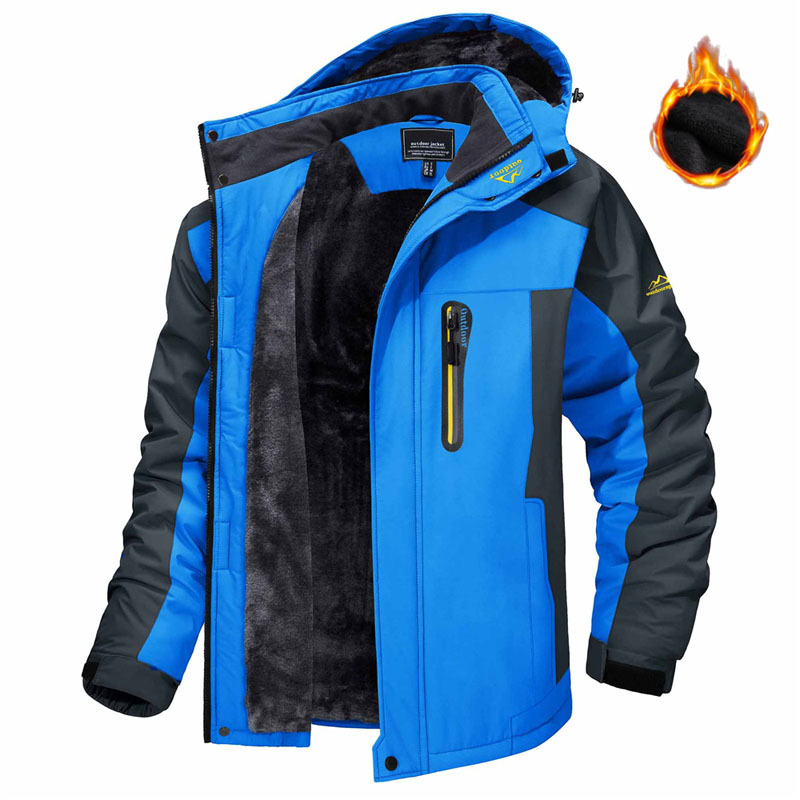 Men’s Hooded Fleece-Lined Zip Front Jacket