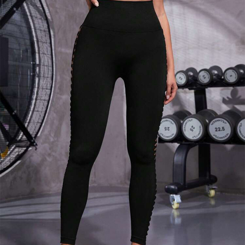 Women's High-Waisted Tie-Dye Lace-Up Side Leggings