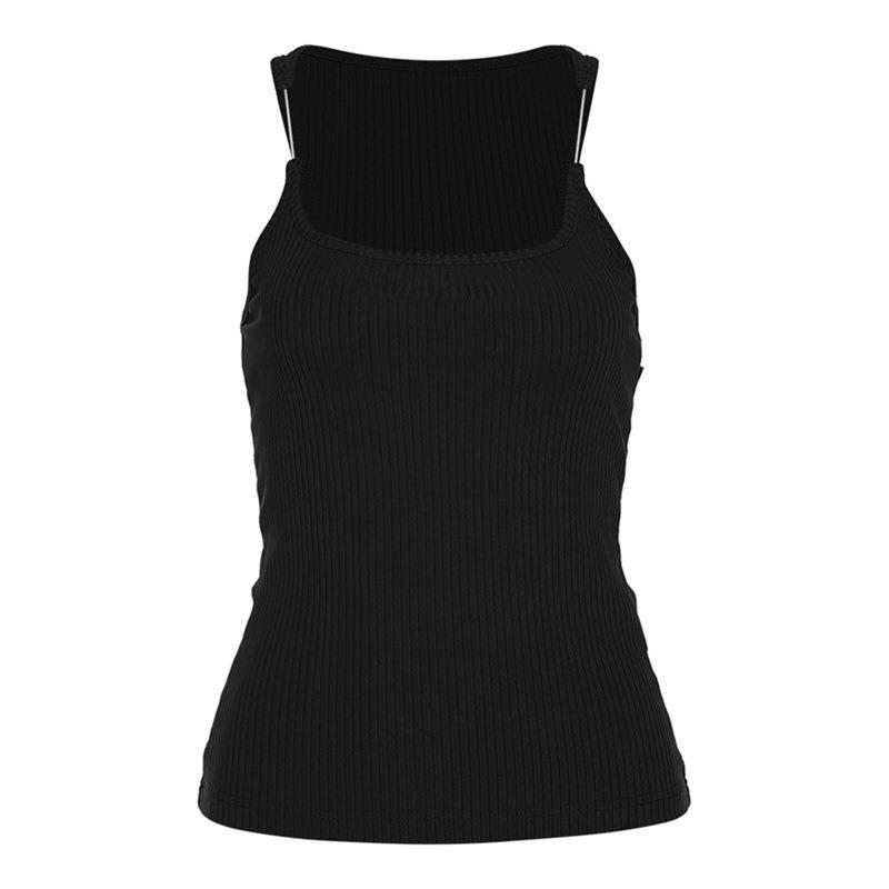 Women's Ribbed Scoop Neck Racerback Slim Fit Vest