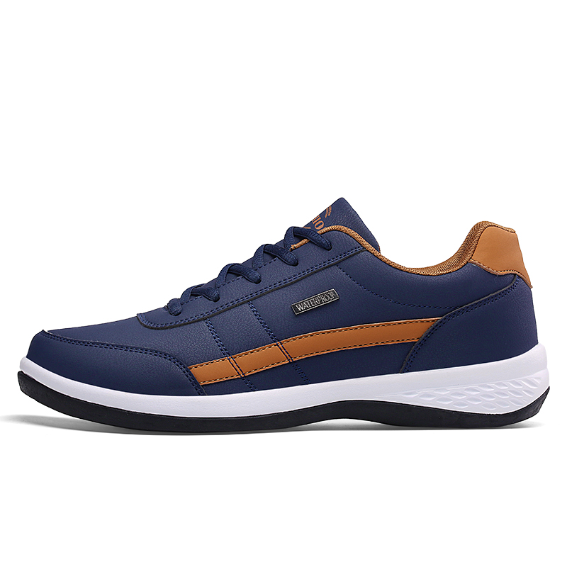 Men’s Colour-Block Lace-Up Casual Trainers