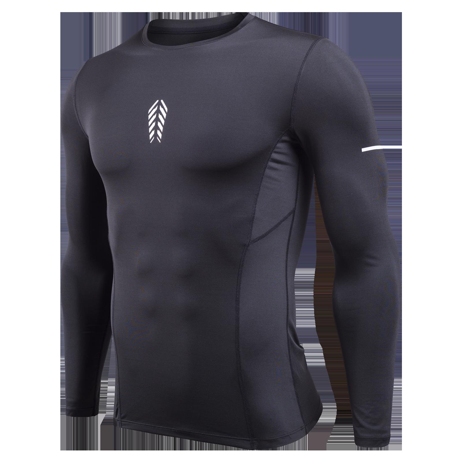 Men’s Long Sleeve Contrast Panel Quick-Drying Sports Top