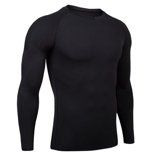 Men’s Long Sleeve Contrast Panel Quick-Drying Sports Top