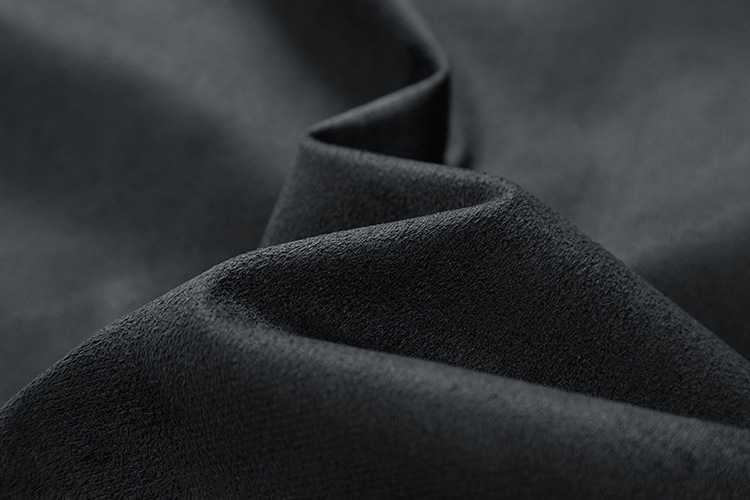Men’s Suede-Effect Bomber Jacket with Stand Collar and Zip Pockets