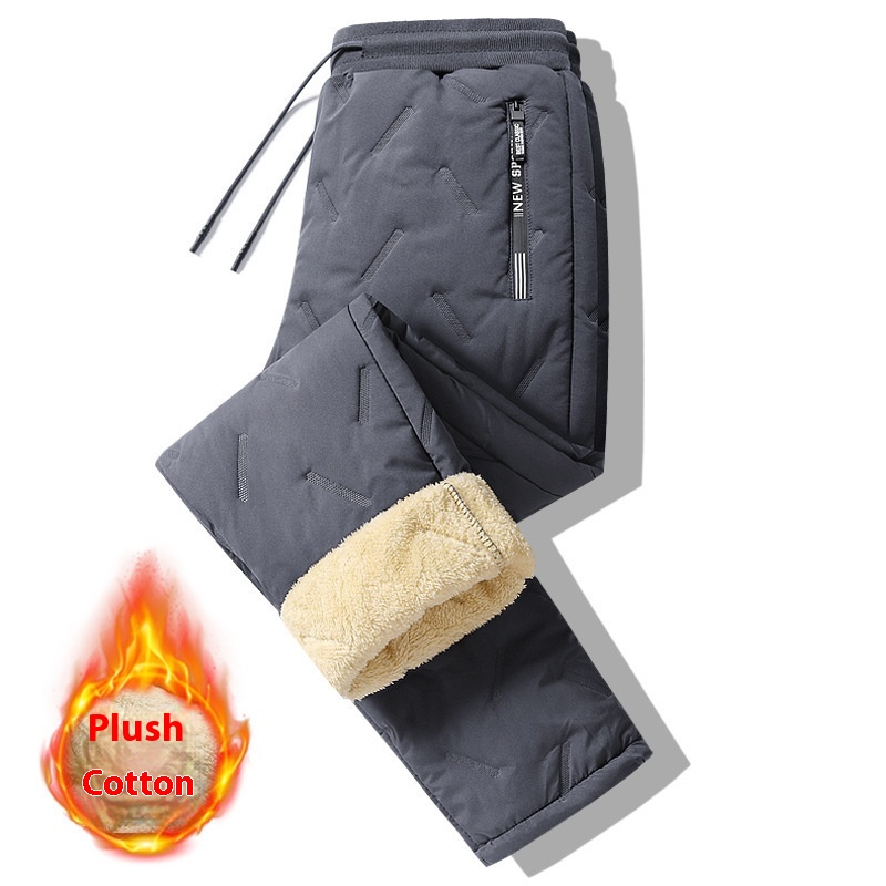 Winter Sweatwear Men Plush Thick Fleece Sweatpant Lambswool Thermal Trousers Casual Pants
