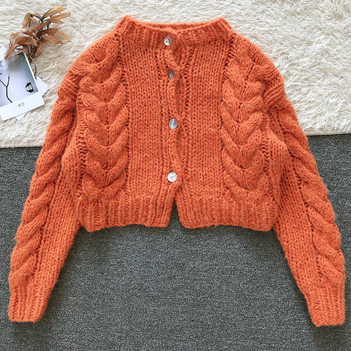 Knitted Sweater Women's Mohair Wool Loose Cardigan Jacket, Knit Top, Handmade Clothing, Gi