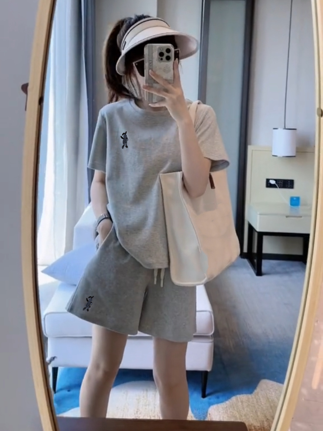 Women's Graphic T-Shirt and Drawstring Shorts Set
