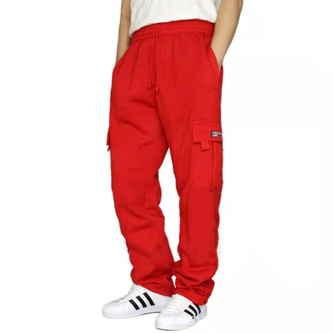Men Pants Sweatpants Stretch Elastic Waist Jogger Sports Pants Drawstring Trousers Fashion