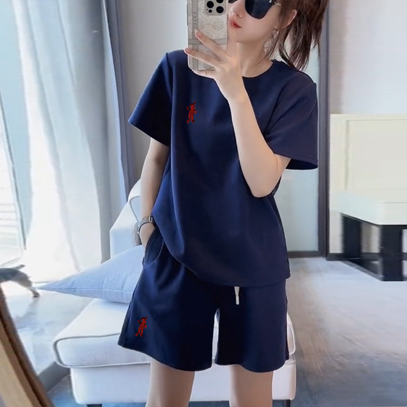 Women's Graphic T-Shirt and Drawstring Shorts Set