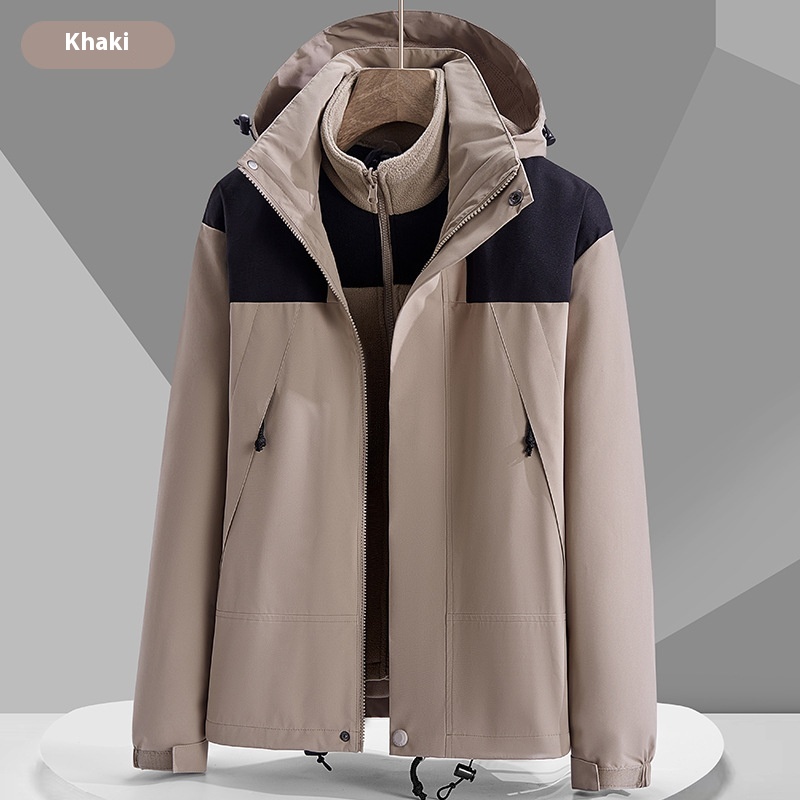 Unisex Hooded Colourblock Zip Jacket With Pockets