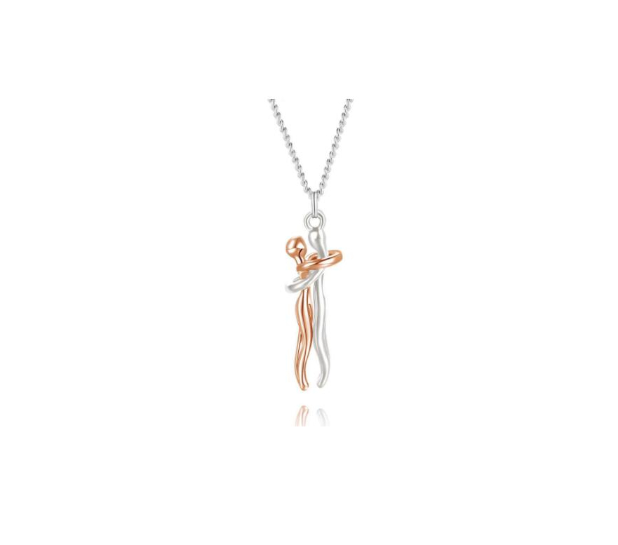 Love Hug Necklace Unisex Men Women Couple Jewelry Simple Temperament Clavicle Chain Valent