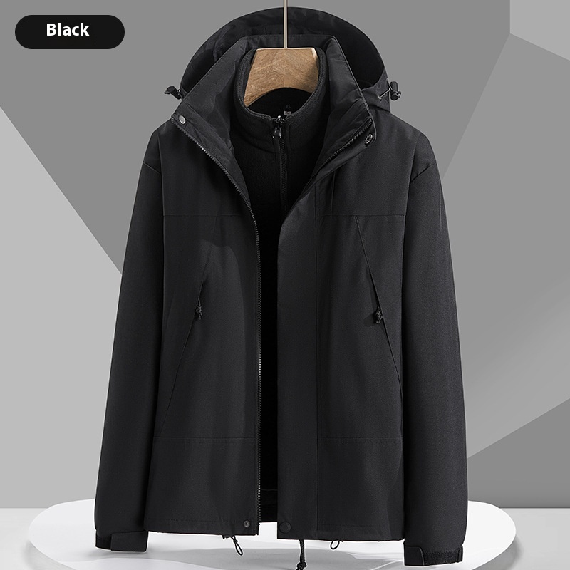 Unisex Hooded Colourblock Zip Jacket With Pockets