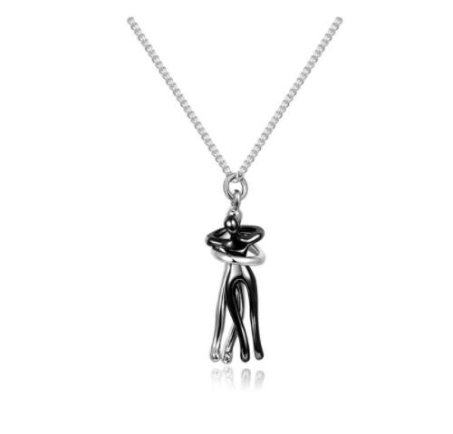 Love Hug Necklace Unisex Men Women Couple Jewelry Simple Temperament Clavicle Chain Valent