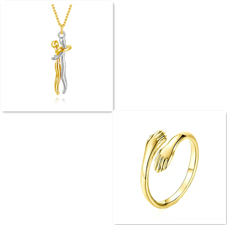Love Hug Necklace Unisex Men Women Couple Jewelry Simple Temperament Clavicle Chain Valent