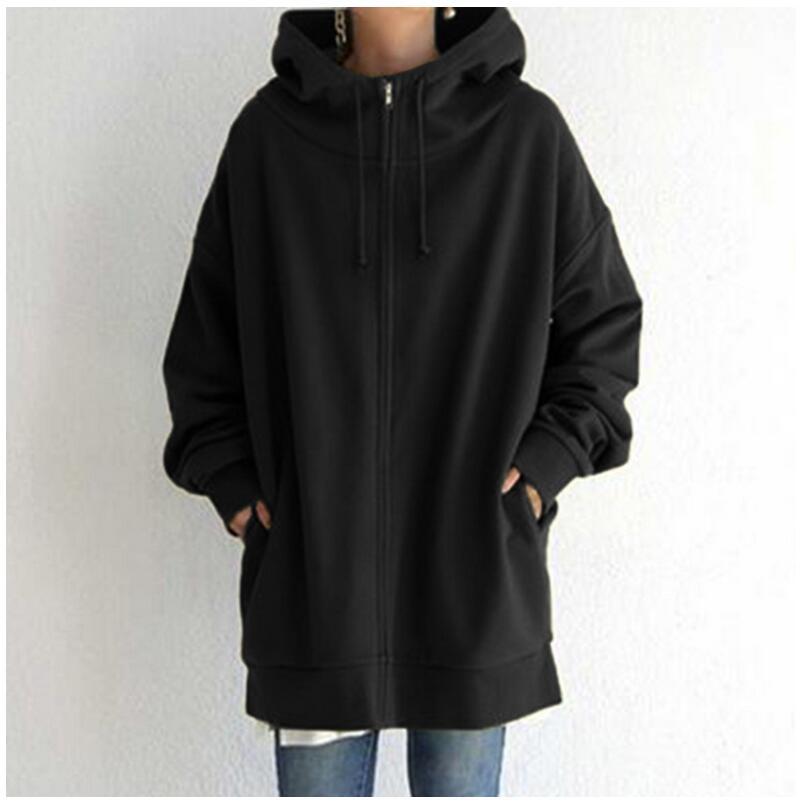 Women's Fuzzy Hoodies Long Sport Pullover Hoodie Full-zip Hoodie Sweatshirt