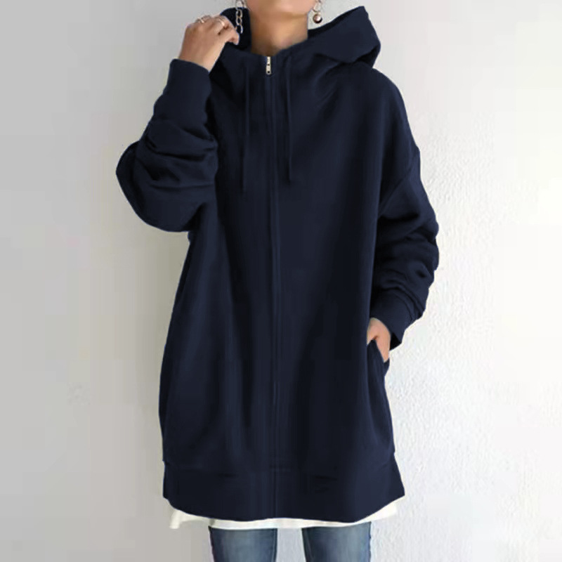 Women's Fuzzy Hoodies Long Sport Pullover Hoodie Full-zip Hoodie Sweatshirt