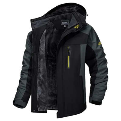 Men’s Hooded Fleece-Lined Zip Front Jacket