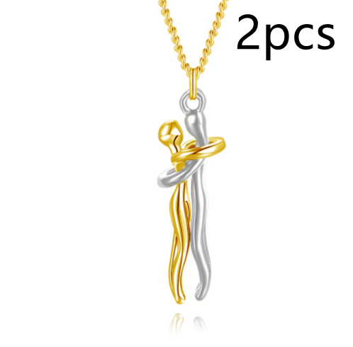 Love Hug Necklace Unisex Men Women Couple Jewelry Simple Temperament Clavicle Chain Valent