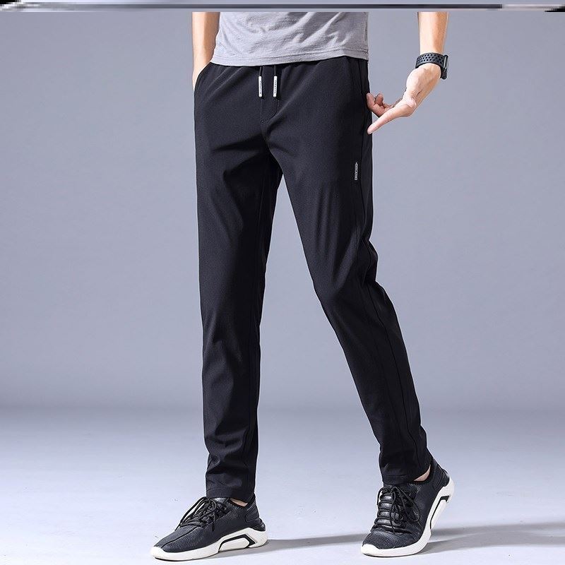Men’s Straight Leg Drawstring Trousers With Side Pockets