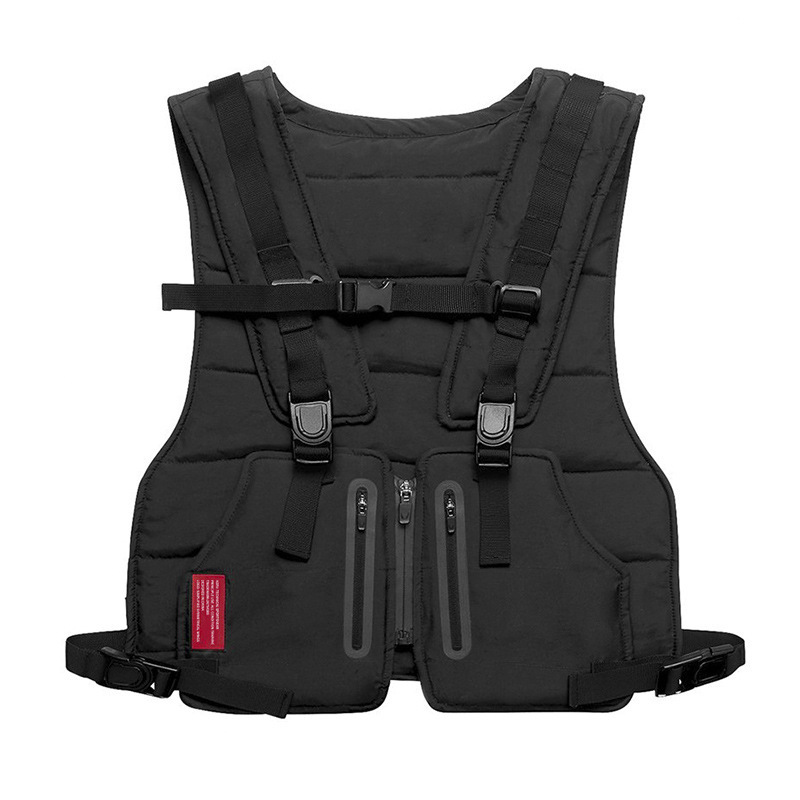 Unisex Padded Utility Vest with Adjustable Straps and Zip Pockets