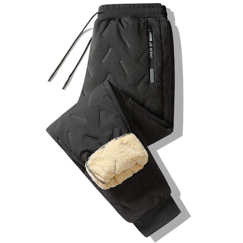 Winter Sweatwear Men Plush Thick Fleece Sweatpant Lambswool Thermal Trousers Casual Pants