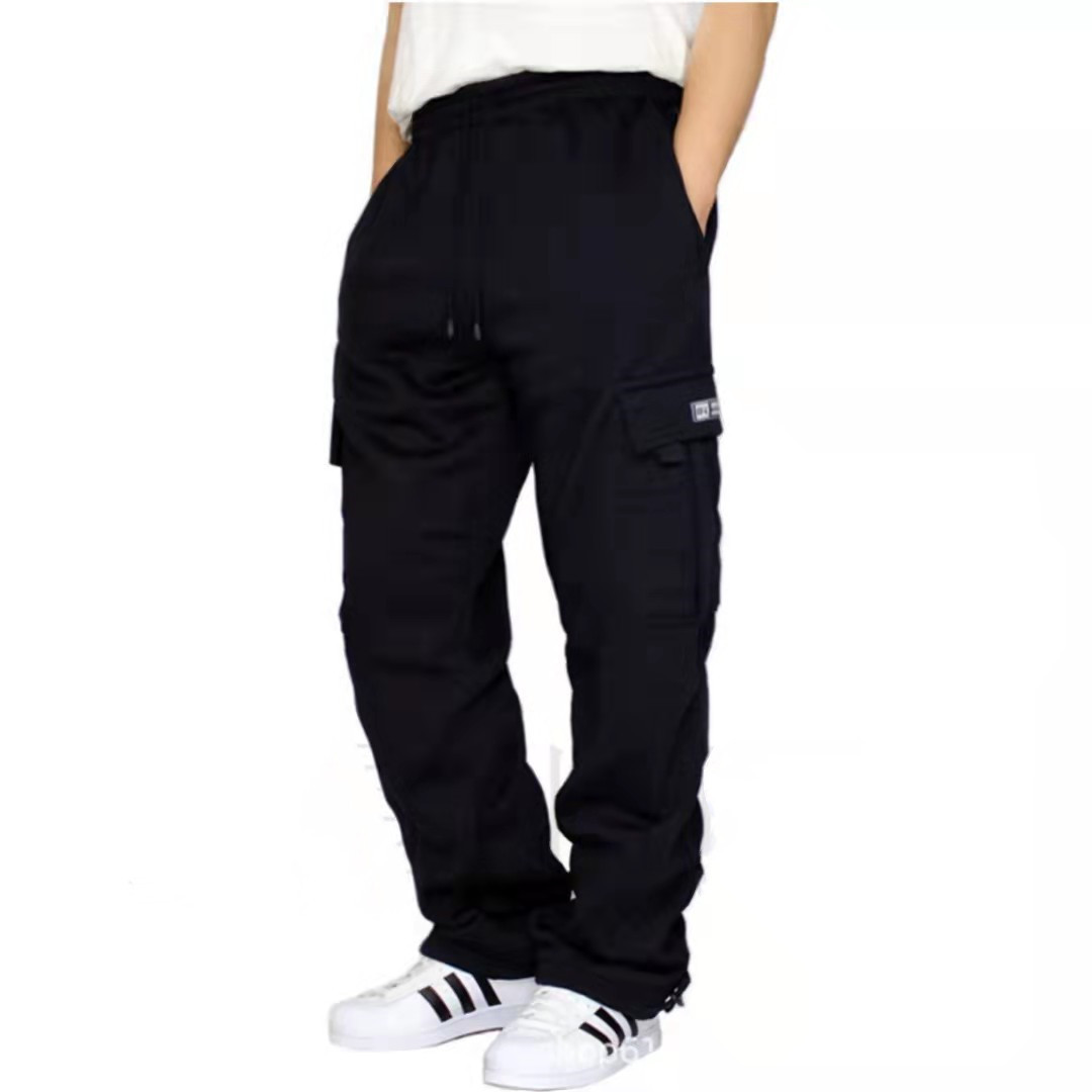 Men Pants Sweatpants Stretch Elastic Waist Jogger Sports Pants Drawstring Trousers Fashion