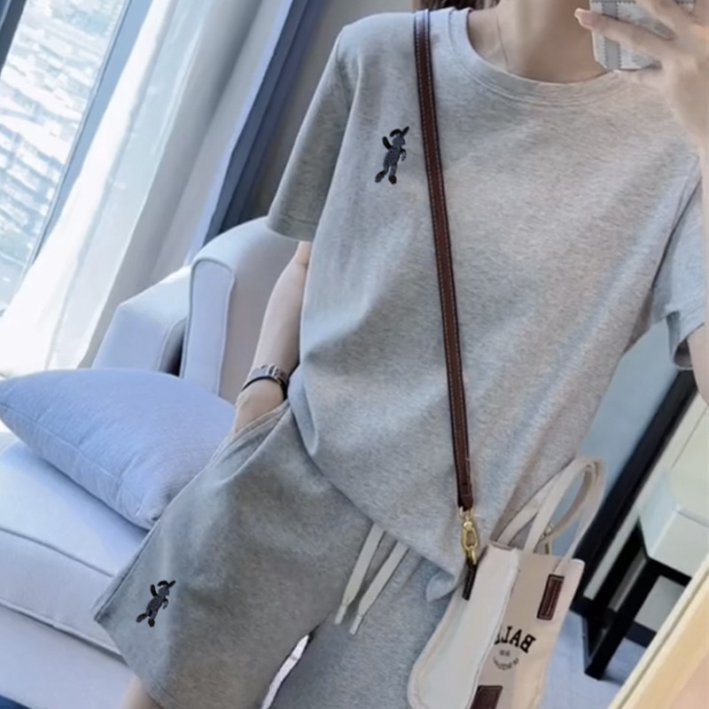Women's Graphic T-Shirt and Drawstring Shorts Set