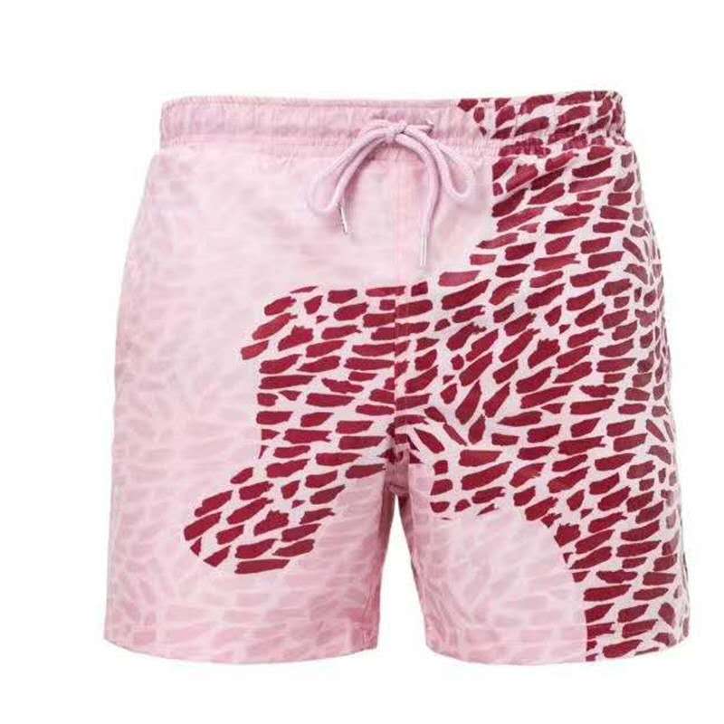 Magical Change Color Beach Shorts Summer Men Swimming Trunks Swimwear Swimsuit Quick Dry B