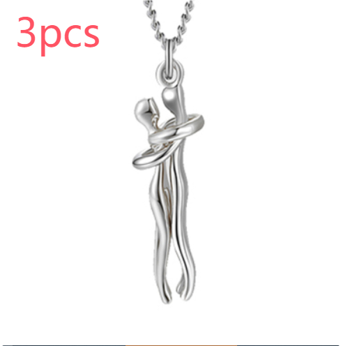 Love Hug Necklace Unisex Men Women Couple Jewelry Simple Temperament Clavicle Chain Valent