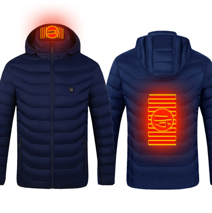 Winter Heated Jacket Usb Electric Cotton Coat Zip-up Heater Thermal Clothing Heating Vest