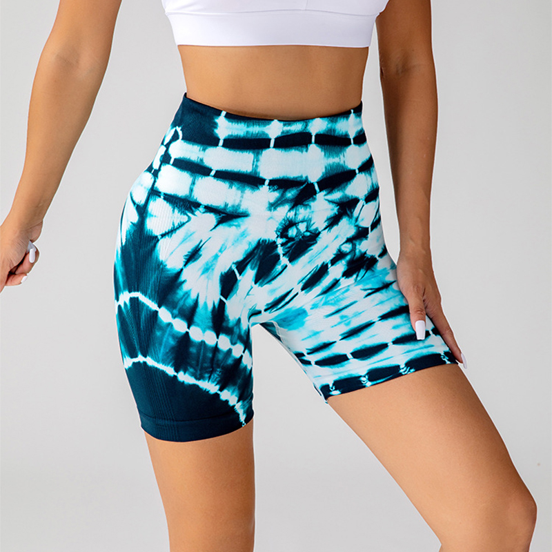 Women’s High-Waisted Tie-Dye Cycling Shorts