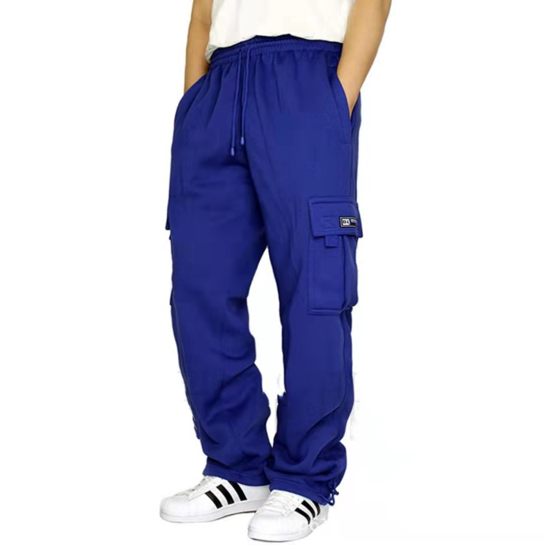 Men Pants Sweatpants Stretch Elastic Waist Jogger Sports Pants Drawstring Trousers Fashion