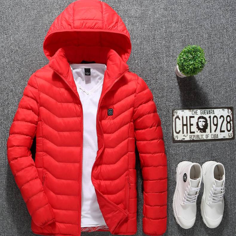 Winter Heated Jacket Usb Electric Cotton Coat Zip-up Heater Thermal Clothing Heating Vest