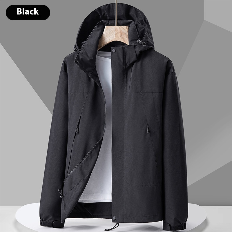 Unisex Hooded Colourblock Zip Jacket With Pockets