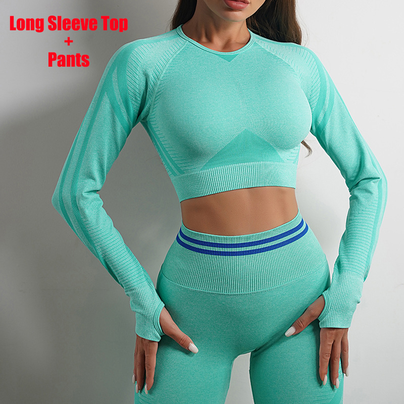 Women’s Seamless Ribbed Activewear Top, Leggings or Set