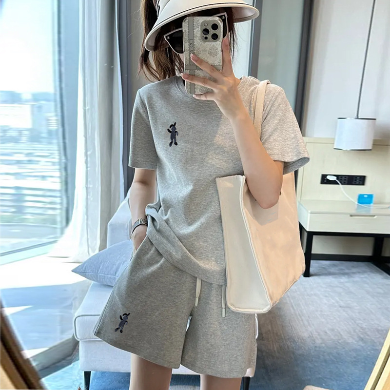Women's Graphic T-Shirt and Drawstring Shorts Set