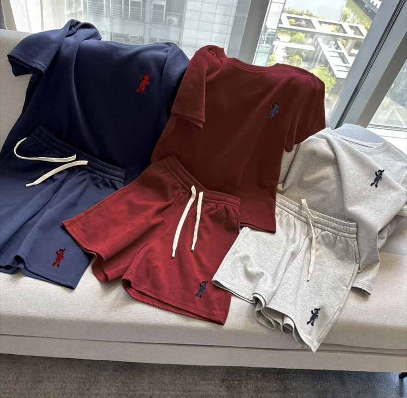 Women's Graphic T-Shirt and Drawstring Shorts Set