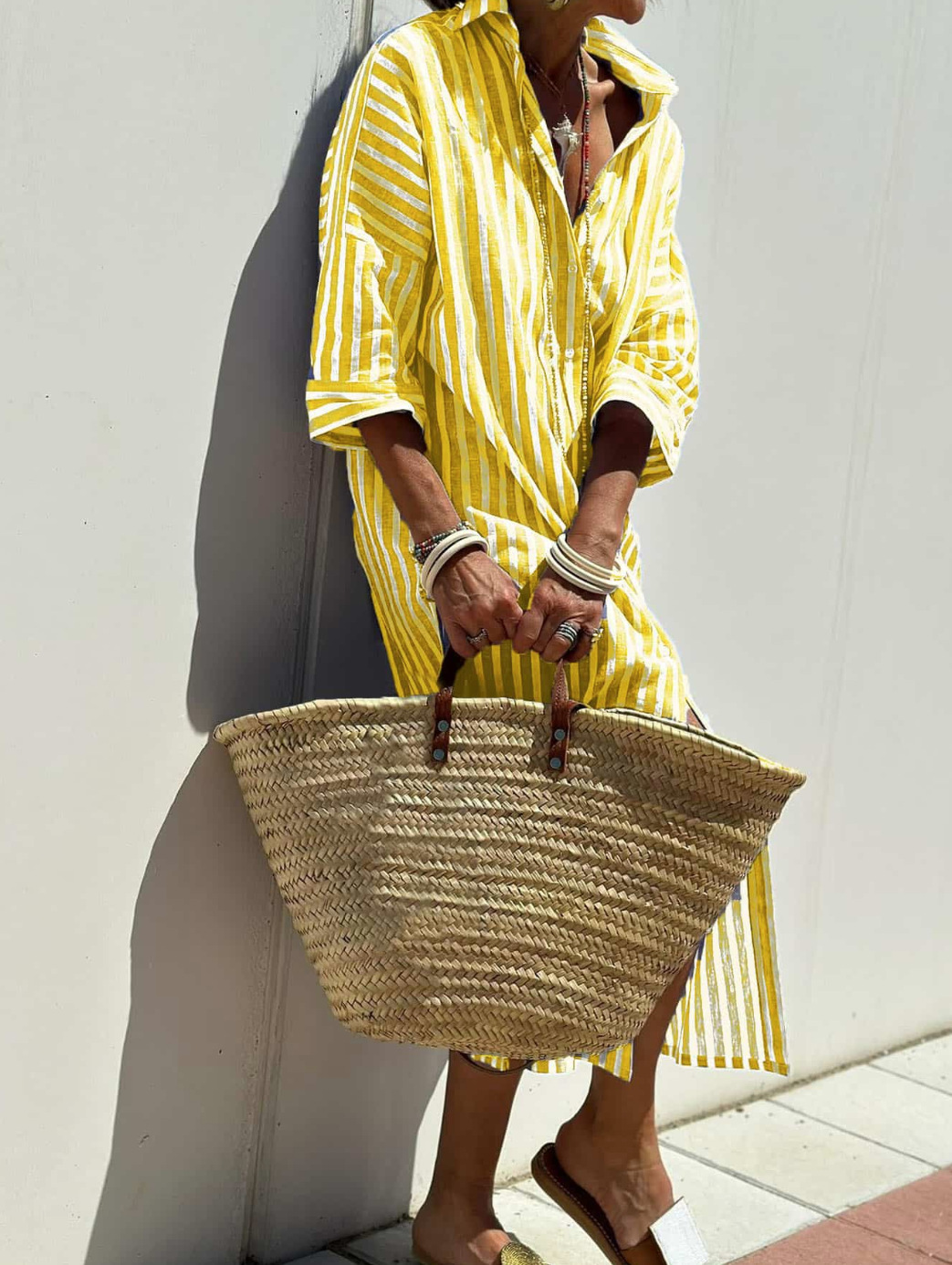 Women's Patterned Shirt Dress with Belt and Button Front