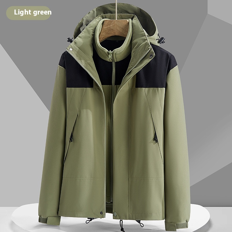 Unisex Hooded Colourblock Zip Jacket With Pockets