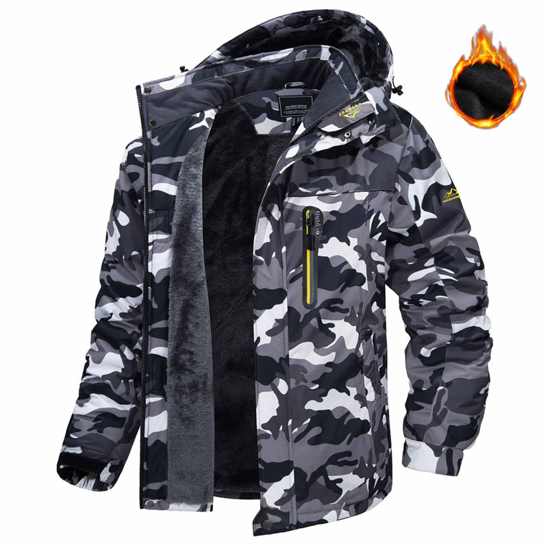 Men’s Hooded Fleece-Lined Zip Front Jacket