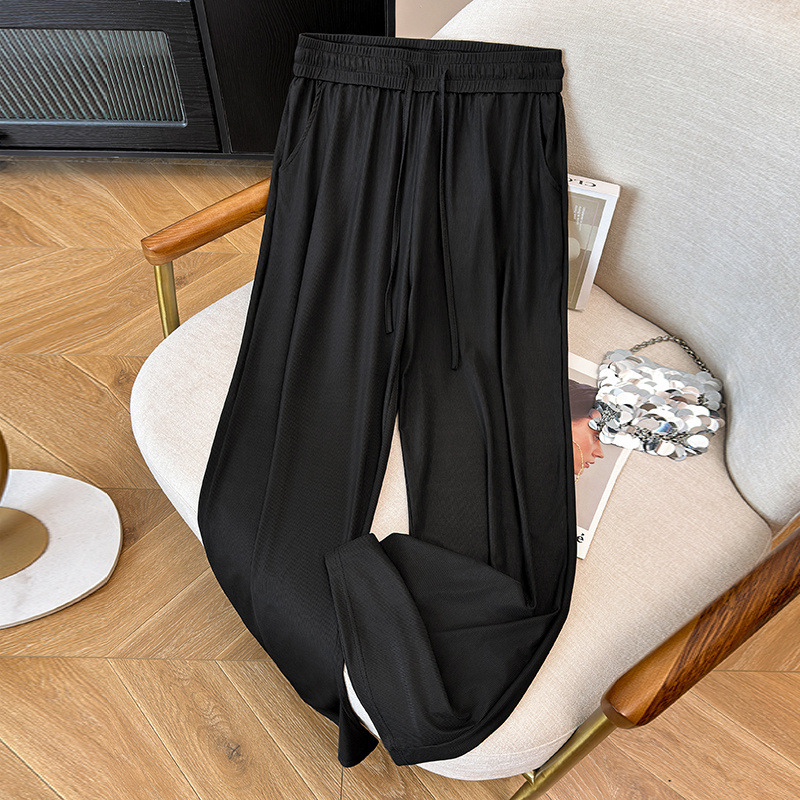 Women’s High-Waisted Wide-Leg Drawstring Trousers