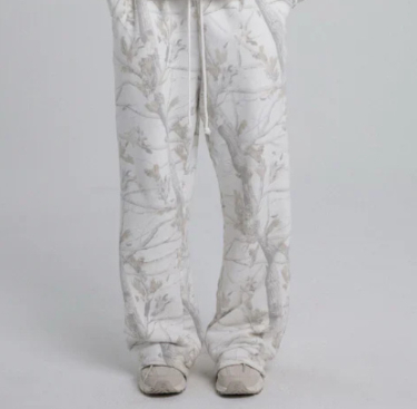 Autumn Winter Two Piece Sets Women Camouflage Hoodie Maple Leaf Print Sweatshirt Suit Spor