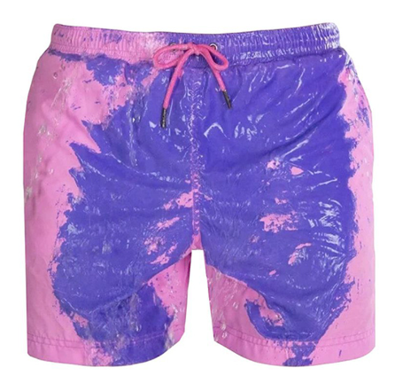 Magical Change Color Beach Shorts Summer Men Swimming Trunks Swimwear Swimsuit Quick Dry B