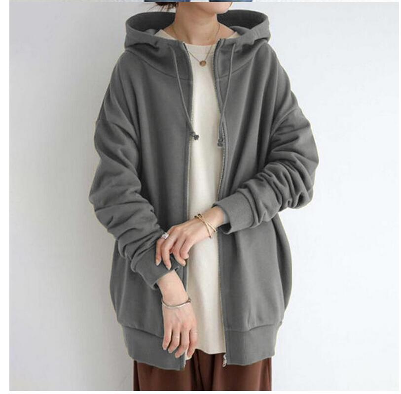 Women's Fuzzy Hoodies Long Sport Pullover Hoodie Full-zip Hoodie Sweatshirt