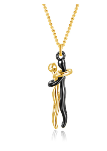 Love Hug Necklace Unisex Men Women Couple Jewelry Simple Temperament Clavicle Chain Valent