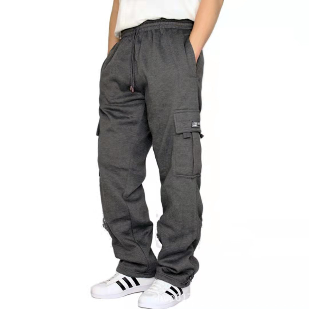 Men Pants Sweatpants Stretch Elastic Waist Jogger Sports Pants Drawstring Trousers Fashion
