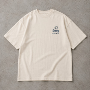 Wave & Horizon Tee Natural full product photo