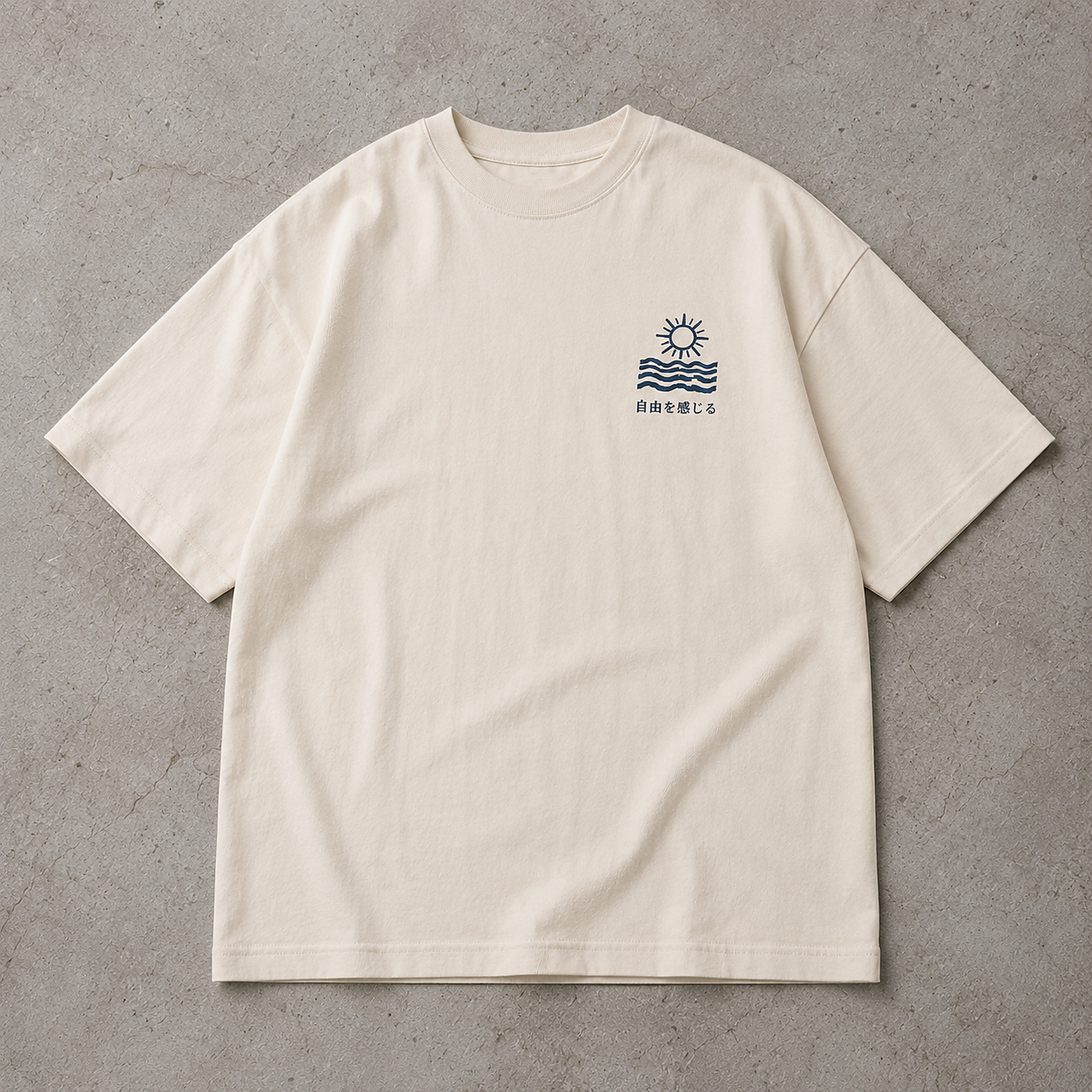 Wave & Horizon Tee Natural full product photo