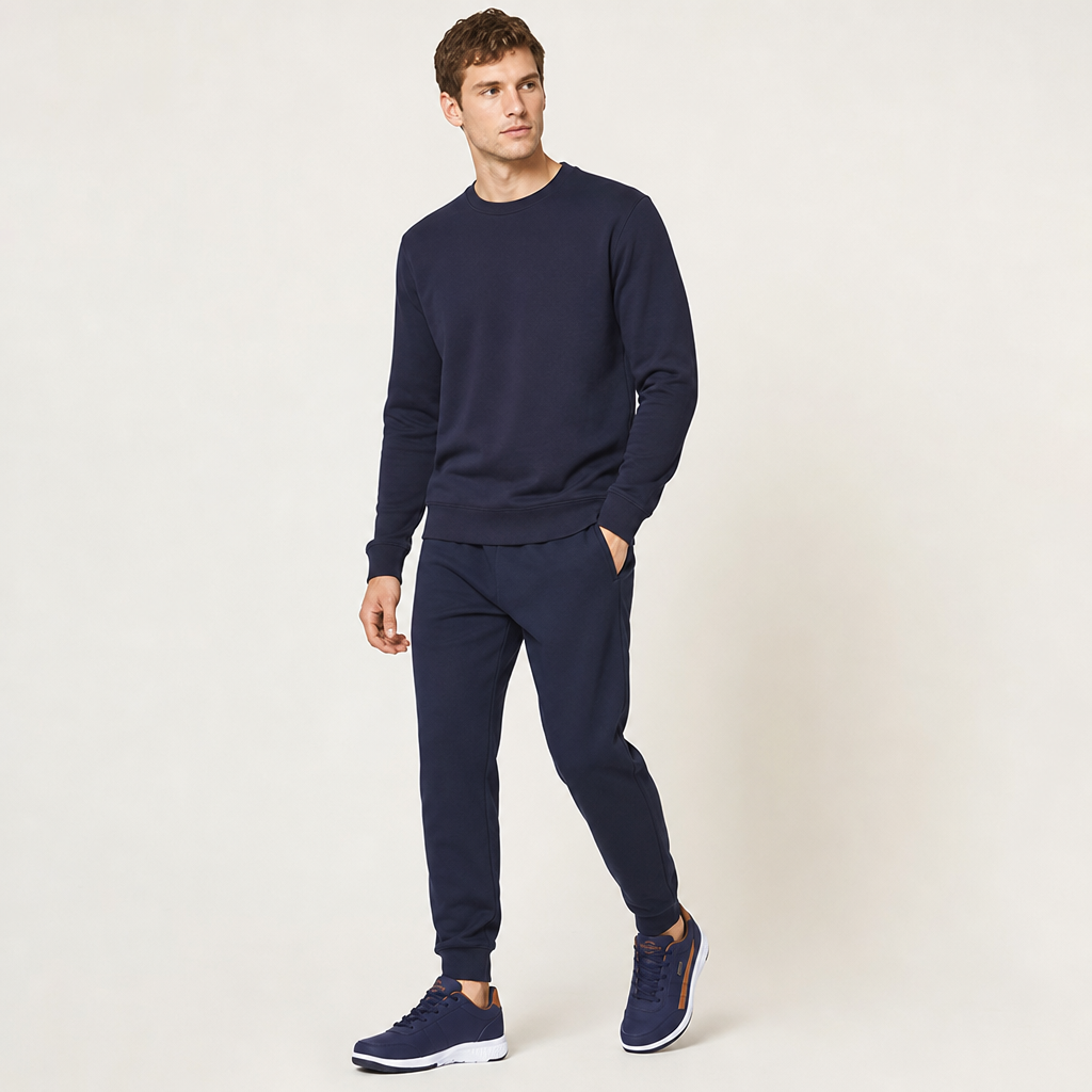 Men’s Colour-Block Lace-Up Casual Trainers