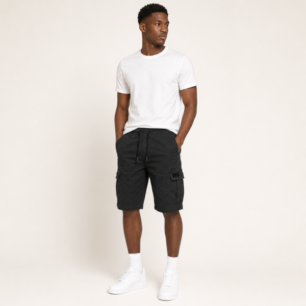 Men’s Drawstring Cargo Shorts with Utility Pockets