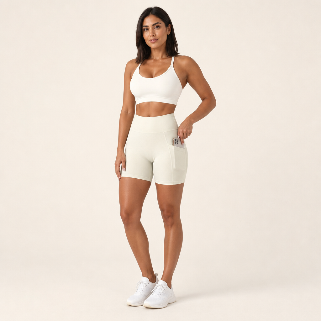 Women’s High-Waisted Phone Pocket Cycling Shorts